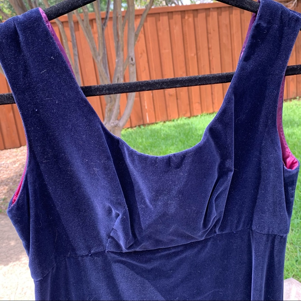 ✨VINTAGE NAVY BLUE VELVET DRESS✨